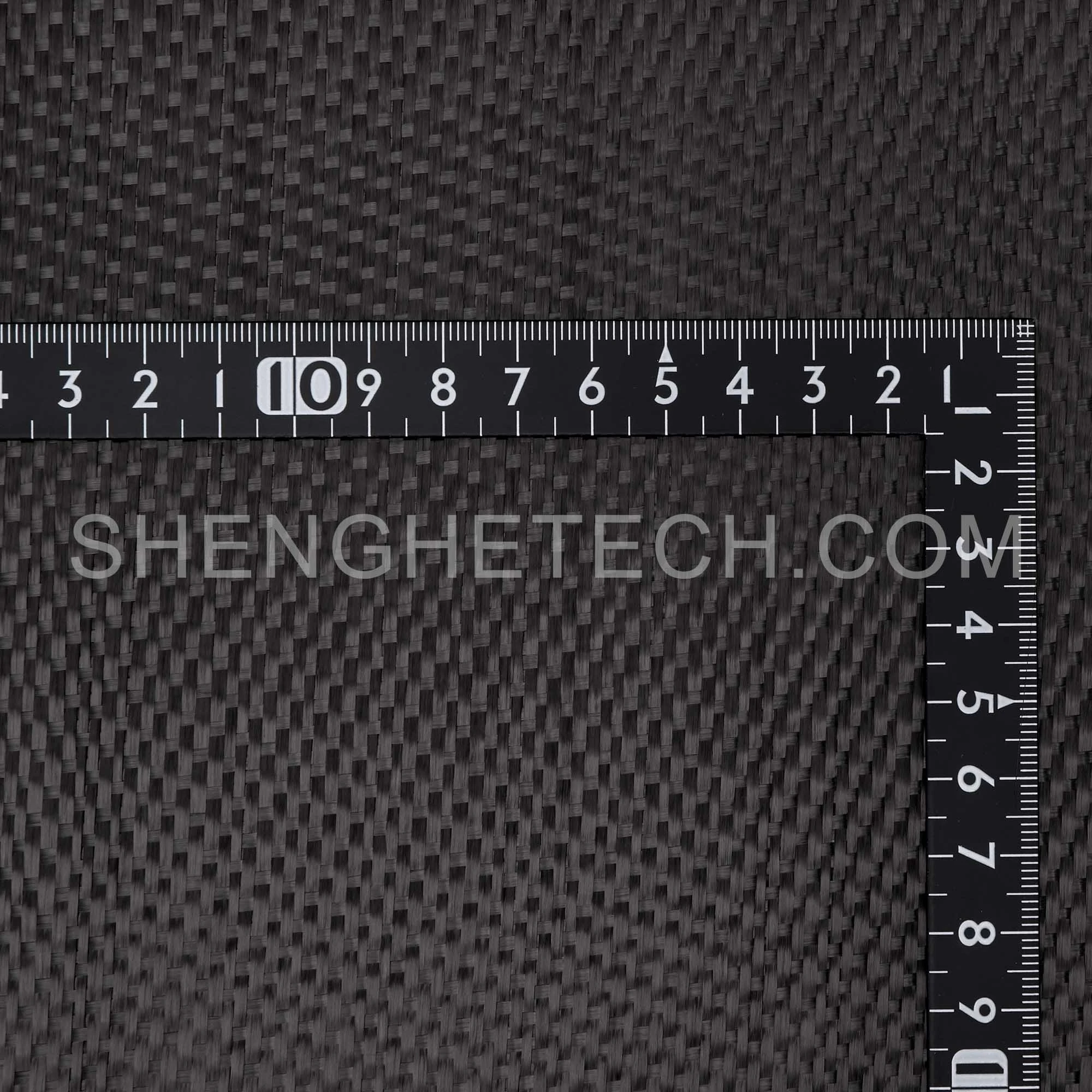 Stain weaved carbon fabric