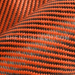 Carbon kevlar hybrid fabric